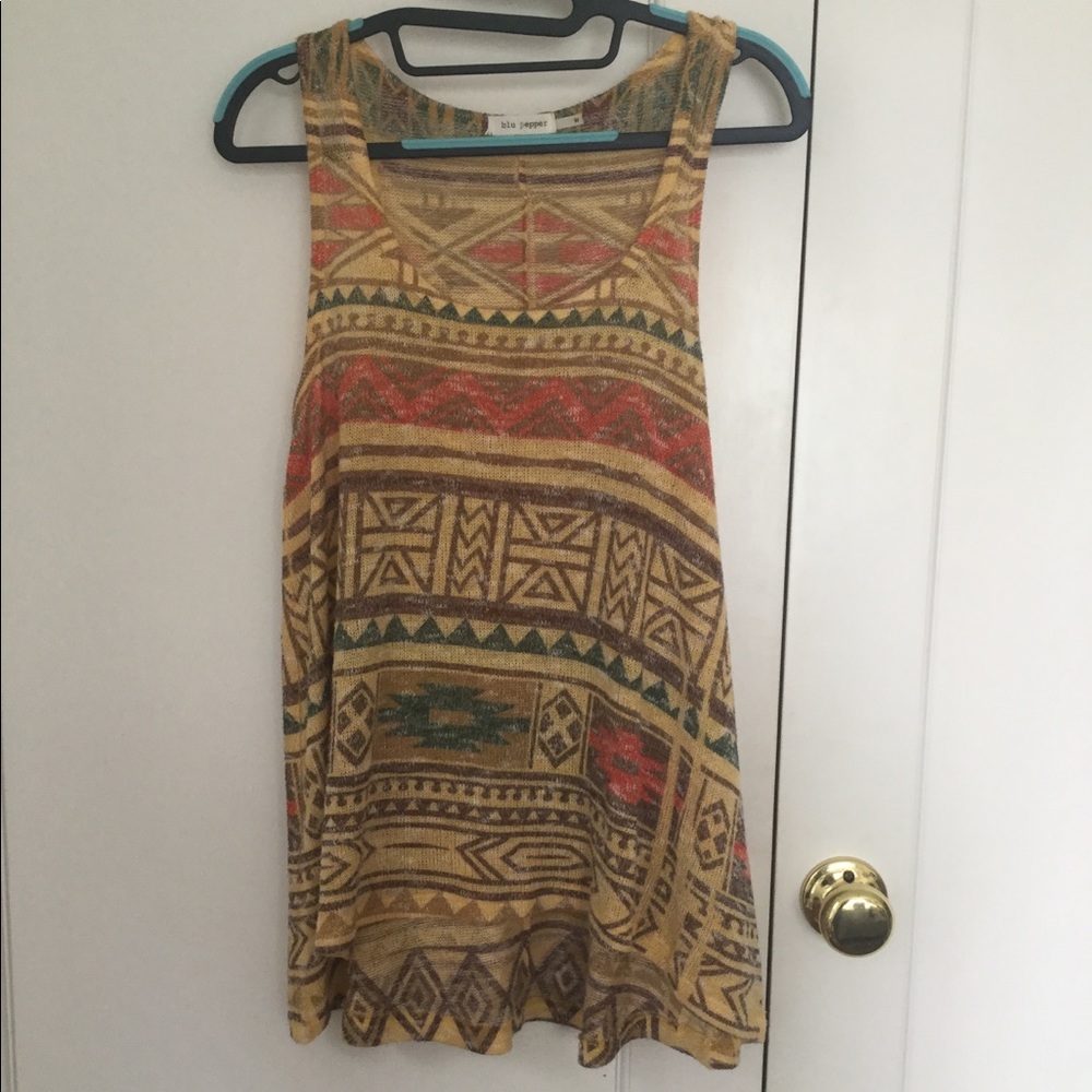Aztec Knit Tank Top